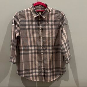 Burberry Brit Pink Plaid Button Down